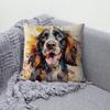 Funny Affenpinscher Dog Pillow Cover Dog Puppy Art Decorative Pillow Case for Couch Sofa Bed Dog Lover Gift Linen White 20X20 Inch Double Side, Style 1 view 3