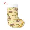 WURTON Christmas Stocking Cute Cartoon Sloths Xmas Stocking for Party Decor Family Holiday Hanging Stocking view 1