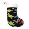 WURTON Christmas Stocking Cartoon Dinosaur Images Xmas Stocking for Party Decor Family Holiday Hanging Stocking view 1