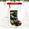 WURTON Christmas Stocking Cartoon Dinosaur Images Xmas Stocking for Party Decor Family Holiday Hanging Stocking view 4