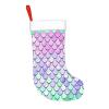 WURTON Christmas Stocking Mermaid Scale Xmas Stocking for Party Decor Family Holiday Hanging Stocking view 2