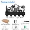 MAYJOYDIY Forest Deer Bear Coat Hooks 11.87.9inch Wood Animal Mountain Key Holder for Wall Tree Wild Animal Wall Key Hooks Hanger 5 Alloy Hooks for Home Art Decor Gift Farmhouse Front Door Kitchen view 3