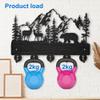 MAYJOYDIY Forest Deer Bear Coat Hooks 11.87.9inch Wood Animal Mountain Key Holder for Wall Tree Wild Animal Wall Key Hooks Hanger 5 Alloy Hooks for Home Art Decor Gift Farmhouse Front Door Kitchen view 4