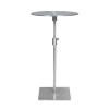 Modern Side Table, Pub Bar Table, Height Adjustable End Table 20" -28", Stainless Steel Side Table for Living Room, Dining Room, Cafe, Patio, Yard, Balcony, Stainless Steel Tabletop Thickness 5mm (Co view 1