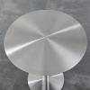 Modern Side Table, Pub Bar Table, Height Adjustable End Table 20" -28", Stainless Steel Side Table for Living Room, Dining Room, Cafe, Patio, Yard, Balcony, Stainless Steel Tabletop Thickness 5mm (Co view 2