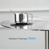 Modern Side Table, Pub Bar Table, Height Adjustable End Table 20" -28", Stainless Steel Side Table for Living Room, Dining Room, Cafe, Patio, Yard, Balcony, Stainless Steel Tabletop Thickness 5mm (Co view 3