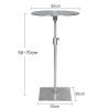 Modern Side Table, Pub Bar Table, Height Adjustable End Table 20" -28", Stainless Steel Side Table for Living Room, Dining Room, Cafe, Patio, Yard, Balcony, Stainless Steel Tabletop Thickness 5mm (Co view 4