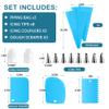 E-far Cake Pan Set of 3 (4 inch/6 inch/8 inch) with Piping Bags and Tips Set view 3