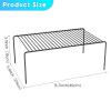 DPZM Large(15.7 x 9.4 inch)Black Cabinet Storage Shelf Rack Set of 2, Rustproof Metal Wire Kitchen Counter Organizers and Storage, Spice Organization for Cabinet, Plate, Dish, Pantry, Bathroom, Fridge view 3