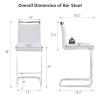 25in Counter Height Bar Stool Set of 4 PU Leather Bar Chair with Back Kitchen Island Stools with Cushion for Dining Room Living Room Pub Restaurant White view 2
