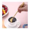 HEXEH Spoons Stainless Steel Coffee Spoon Long Handle Spoon Ice Cream Dessert Spoon Fruit Spoon Stirring Milk Tea Spoon Dessert Spoon (Color : Gold, Size : Small) view 4