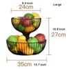 Fruit Basket Fruit Bowl Countertop 2 Tier Fruit Bowl, Large Countertop Metal Fruit Basket For Kitchen Counter, Fruit Storage Racks Fruit Holder For Vegetables, Snacks Fruit Dish Fruit Tray Fruit Holde view 2