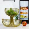 Fruit Basket Fruit Bowl Countertop 2 Tier Fruit Bowl, Large Countertop Metal Fruit Basket For Kitchen Counter, Fruit Storage Racks Fruit Holder For Vegetables, Snacks Fruit Dish Fruit Tray Fruit Holde view 3