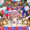 Baseball Party Decorations, Baseball Birthday Decorations Supplies Party Favors Birthday Banners, Baseball Temporary Tattoos, Baseball Balloons, Cupcake Topper Centerpieces, Backdrop Tablecloth view 2