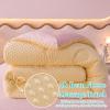XHCTNN Winter Quilt Full Size, Warm Double Sided Design Fluffy Breathable Comforter Core Bean Velvet Quilt Cotton Fleece Blanket(G,200 * 230cm/4.0kg) view 4