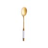 HEXEH Spoons Dessert Spoon Stainless Steel Coffee Spoon Short Handle Golden Spoon Stirring Spoon Delicate Ice Cream Spoon Dessert Spoon (Color : White, Size : Spoon) view 1