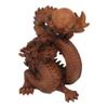 6 Inch Wooden-Like Feng Shui Chinese Imperial Dragon Statue view 3