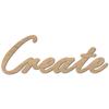 CREATCABIN Create Laser Cut Wood Letter Sign Wall Decor Cutouts Unfinished Wooden Signs Wall Art Basswood Hanging Sculpture Decoration for Painting Crafts DIY Home Bedroom Decor Gift 11.8x4.7Inch view 1