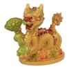 Feng Shui Import 5 Inch Colorful Chinese Dragon on Big Ingot view 4