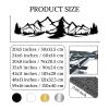 Metal Mountain Wall Art, Mountain Metal Wall Decor, Mountain Forest Metal Decor, Mountain Range View Metal Wall Art, Large Metal Wall Art, Metal Wall Decor for Living Room, Wall Hanging (59x16 inches / 150x40 cm, Gold) view 3