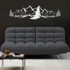 Metal Mountain Wall Art, Mountain Metal Wall Decor, Mountain Forest Metal Decor, Mountain Range View Metal Wall Art, Large Metal Wall Art, Metal Wall Decor for Living Room, Wall Hanging (59x16 inches / 150x40 cm, Gold) view 4