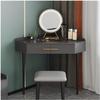 Rieort Makeup Table Adjustable Brightness Mirror Vanity Benches with 2 Drawers Vanity Desk Padded Stool Home Vanity Table Set view 1