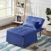 Velvet Folding Sofa Bed Sleeper Chair with Adjustable Backrest view 3