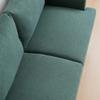 64" W Fabric Upholstered Love seat with Metal Legs/High Resilience Sponge Couch for Living Room, Bedroom, Apartment,Emerald view 3