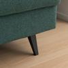 64" W Fabric Upholstered Love seat with Metal Legs/High Resilience Sponge Couch for Living Room, Bedroom, Apartment,Emerald view 4