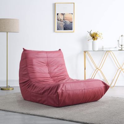 Comfy Oversized Lazy Sofa, Modern Armless Lounge Chair with Backrest Retro Single-Seat, 100% Sponge-Filled Sofa for Living Room, Bedroom, Salon, Office,3 Colors