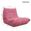 Comfy Oversized Lazy Sofa, Modern Armless Lounge Chair with Backrest Retro Single-Seat, 100% Sponge-Filled Sofa for Living Room, Bedroom, Salon, Office,3 Colors view 2