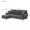 84" Convertible Sectional Sofa, Modern Chenille L-Shaped Sofa Couch with Reversible Chaise Lounge, Fit for Living Room, Apartment(2 Pillows) view 2