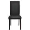 GOLINPEILO Outdoor Wooden Frame and Artificial Leather Dining Chairs with Thickly Padded Seat and Backrest, Side Chair for Dining Room and Kitchen 4 pcs Black Faux Leather, -48 view 2