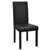 GOLINPEILO Outdoor Wooden Frame and Artificial Leather Dining Chairs with Thickly Padded Seat and Backrest, Side Chair for Dining Room and Kitchen 4 pcs Black Faux Leather, -48 view 3