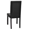 GOLINPEILO Outdoor Wooden Frame and Artificial Leather Dining Chairs with Thickly Padded Seat and Backrest, Side Chair for Dining Room and Kitchen 4 pcs Black Faux Leather, -48 view 4