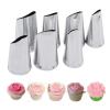 Cake Piping Tips Pastry Nozzle 7 Pcs Stainless Steel Cake Decorating Tips Set Cream Icing Piping Fondant Rose Pastry Tools Piping Tips Set Portable view 1