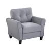 35" Modern Living Room Armchair Linen Upholstered Couch Furniture for Home or Office,Light Grey-Blue,(1-Seat,Old SKU:WF288517AAC) view 1