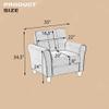 35" Modern Living Room Armchair Linen Upholstered Couch Furniture for Home or Office,Light Grey-Blue,(1-Seat,Old SKU:WF288517AAC) view 2