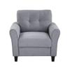 35" Modern Living Room Armchair Linen Upholstered Couch Furniture for Home or Office,Light Grey-Blue,(1-Seat,Old SKU:WF288517AAC) view 4