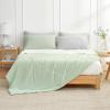 Cozy Bliss Cooling Comforter Twin Size, Cooling Blankets for Hot Sleepers and Night Sweats, Light Mint Green Cream Summer Comforter for Twin Size Bed, Breathable Soft Lightweight Silk Smooth view 2