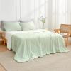 Cozy Bliss Cooling Comforter Twin Size, Cooling Blankets for Hot Sleepers and Night Sweats, Light Mint Green Cream Summer Comforter for Twin Size Bed, Breathable Soft Lightweight Silk Smooth view 3