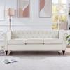 84.65" Rolled Arm Chesterfield 3 Seater Sofa view 1
