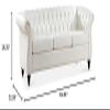 84.65" Rolled Arm Chesterfield 3 Seater Sofa view 2