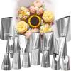 Cake Piping Tips Pastry Nozzle 1pcs Stainless Steel Piping Tips Rose Petal Pastry Nozzles Bag For Cake Decorating Cupcake Cream Piping Nozzle Portable view 2