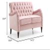 2229,Pink Chesterfield;2 Seater,Modern Sofa view 2