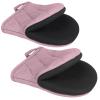 1 Pair Short Oven Mitts - Silicone Kitchen Oven Gloves High Heat Resistant 500, Mini Oven Mits with Non-Slip Grip Surfaces and Hanging Loop for BBQ, Baking, Cooking and Grilling (Pink) view 1