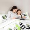 Manfei Xmas Trees Comforter Set Full Size, Green Plaid Grid Snowflake Bedding Set 3pcs for Kids Girls Adults Bedroom Decor, Christmas Theme Down Comforter New Year Quilt Set with 2 Pillowcases view 2