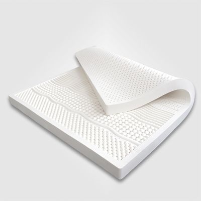 NaKeah 100% Natural Latex Mattress Topper with Cotton Cover, Mattress Topper for Back Pain with Removable and Washable Zipper Cover,5cm,200x220cm