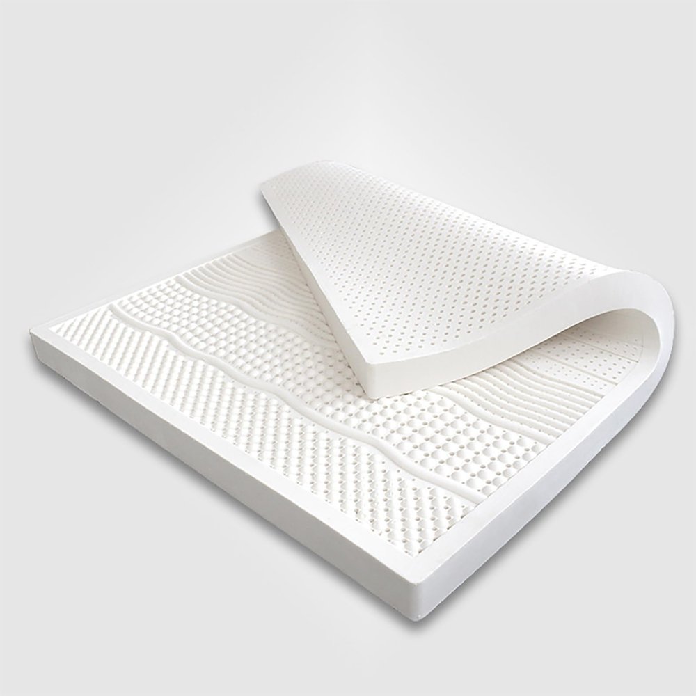 NaKeah 100% Natural Latex Mattress Topper with Cotton Cover, Mattress Topper for Back Pain with Removable and Washable Zipper Cover,5cm,200x220cm