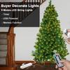 6Ft Artificial Christmas Tree with USB String Lights & Remote & Timer, 240 LED 8 Lighting Modes 850 Branches Tips Metal Base Stand- Detachable Fake Christmas Tree Holiday Christmas Party Decorations view 2